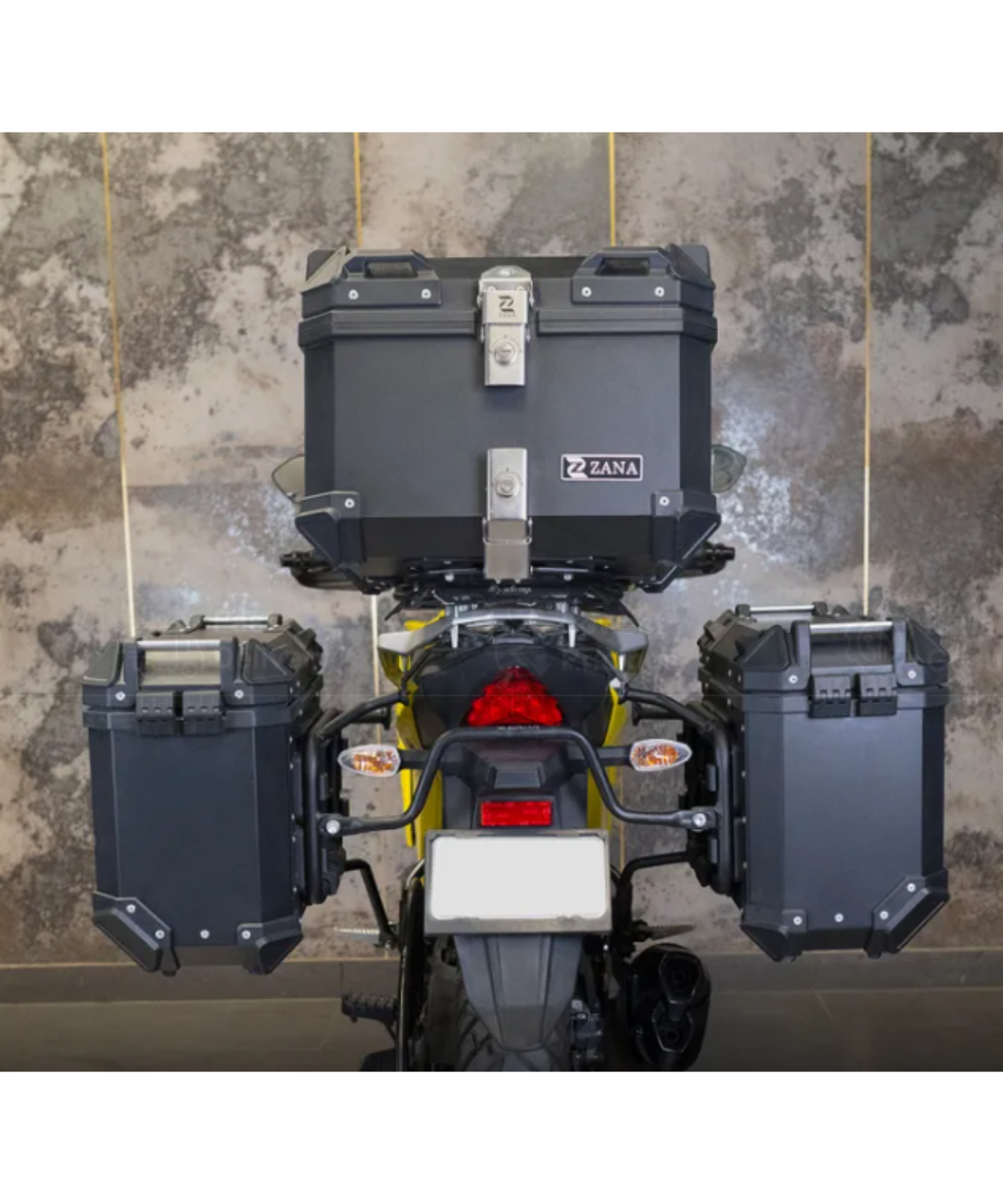 Zana Royal Enfield Himalayan 450 Aluminium Pannier 36L with Saddle Stay Frame - Black - ZI-8439-LB