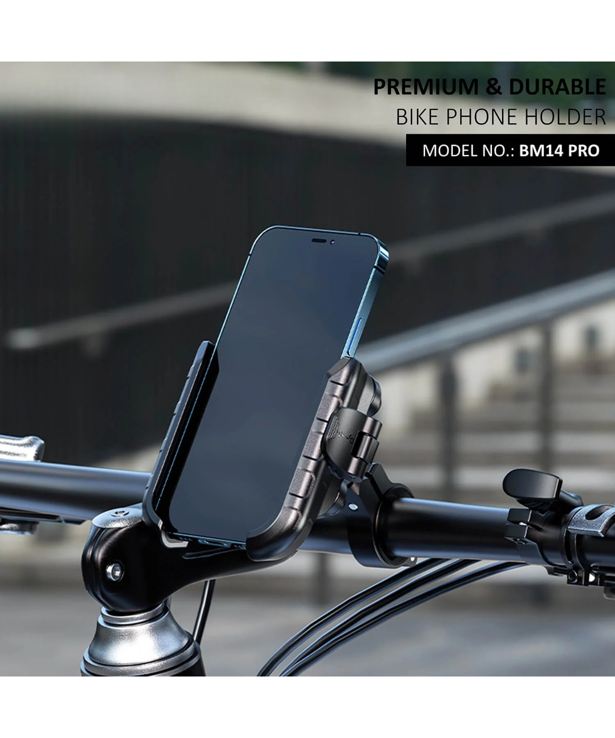 BOBO BM14 Pro X Motorcycle Mobile Mount with Quick Relesase and Pro X Vibration Controller