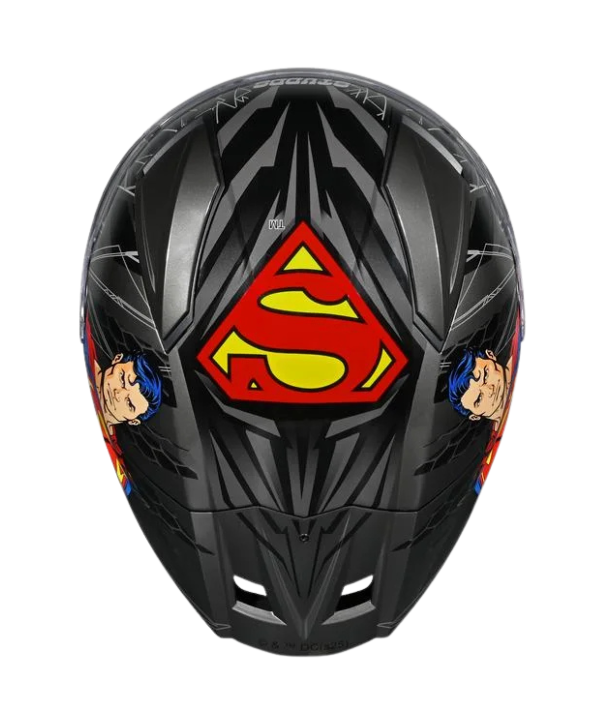 Studds Helios Superman Edition Graphics Helmet - Gloss Grey Blue N1