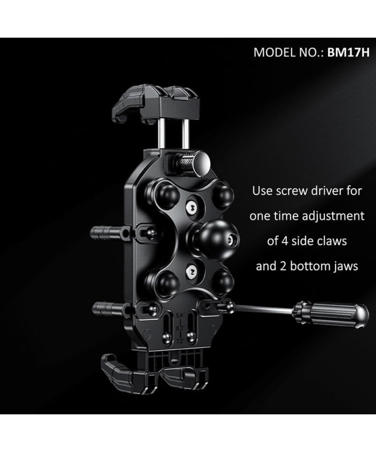 BOBO BM17H PRO Handlebar Mount Anti-Vibration Anti-Theft Waterproof Mobile Phone Holder Mount - Black
