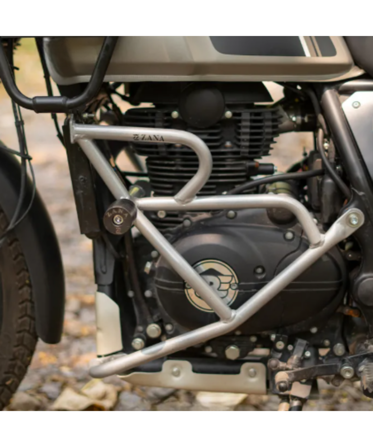 Zana Royal Enfield Himalayan BS6 Crash Guard with Slider MS Silver - ZI-8148 - Zana