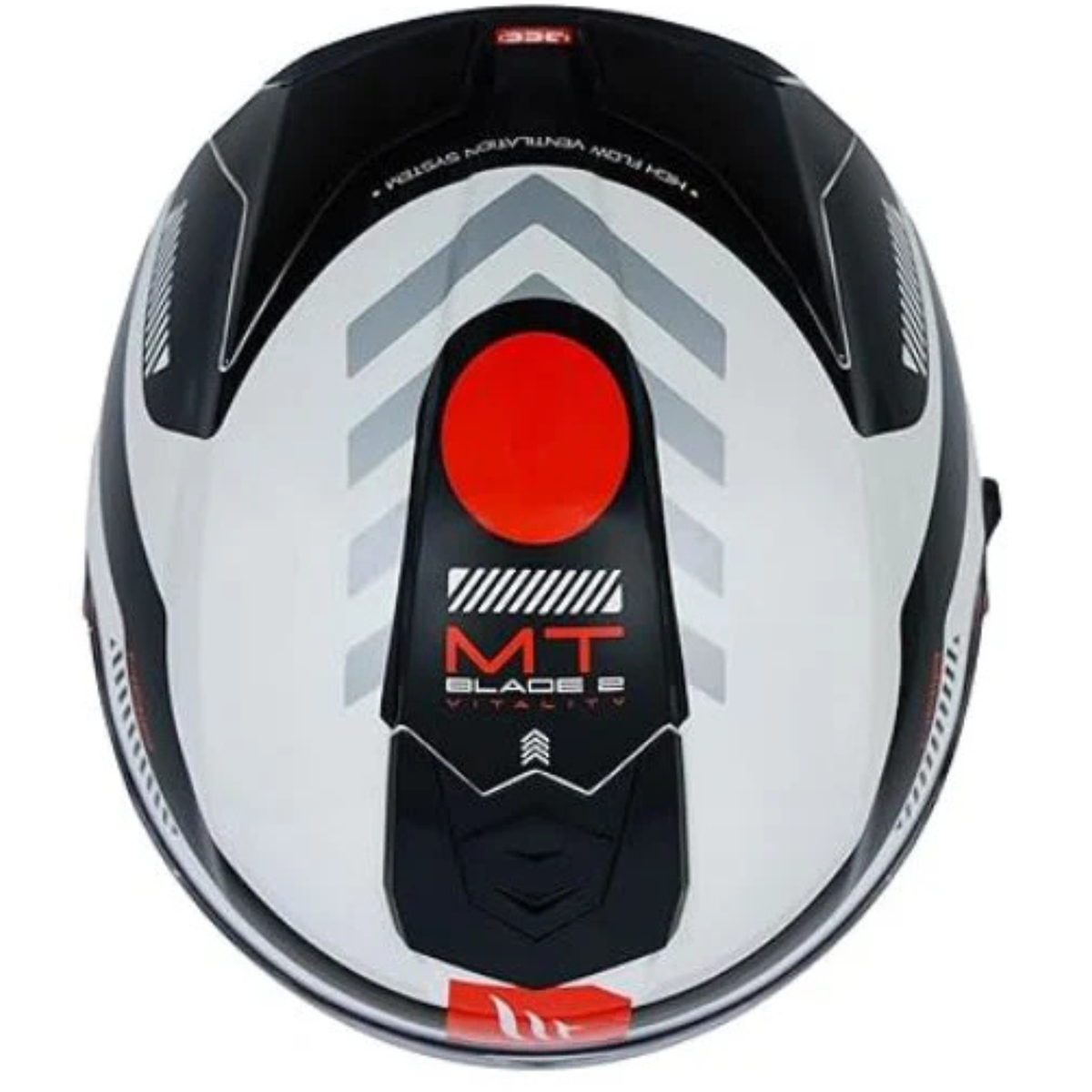 MT Blade 2 SV Vitality A5 Helmet - Gloss White Black Red - MT Helmets