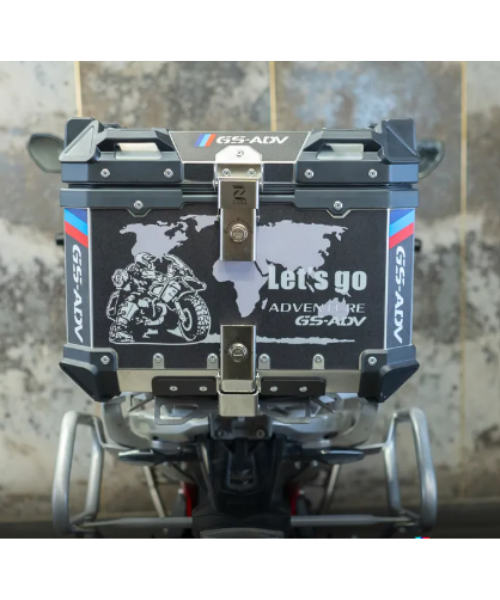 Zana BMW 310 GS Aluminium 45 Ltr Sticker Top Box L-flat - Black - ZI-TB-015 - Zana