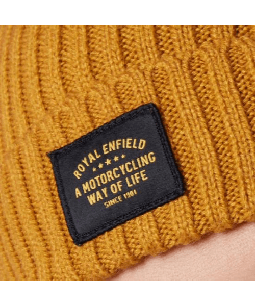 Royal Enfield Core Short Beanie - Mustard