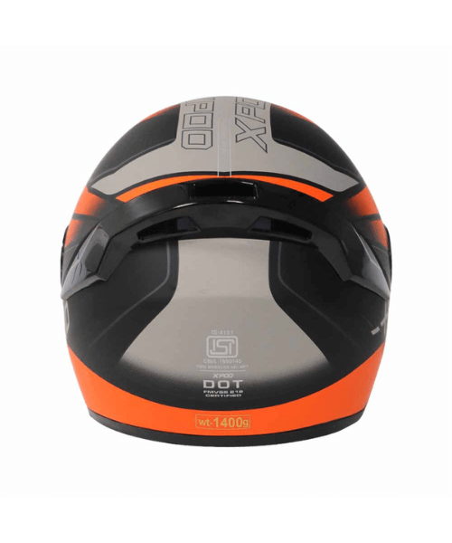 TVS XPOD Dual Tone Helmet - Orange Grey