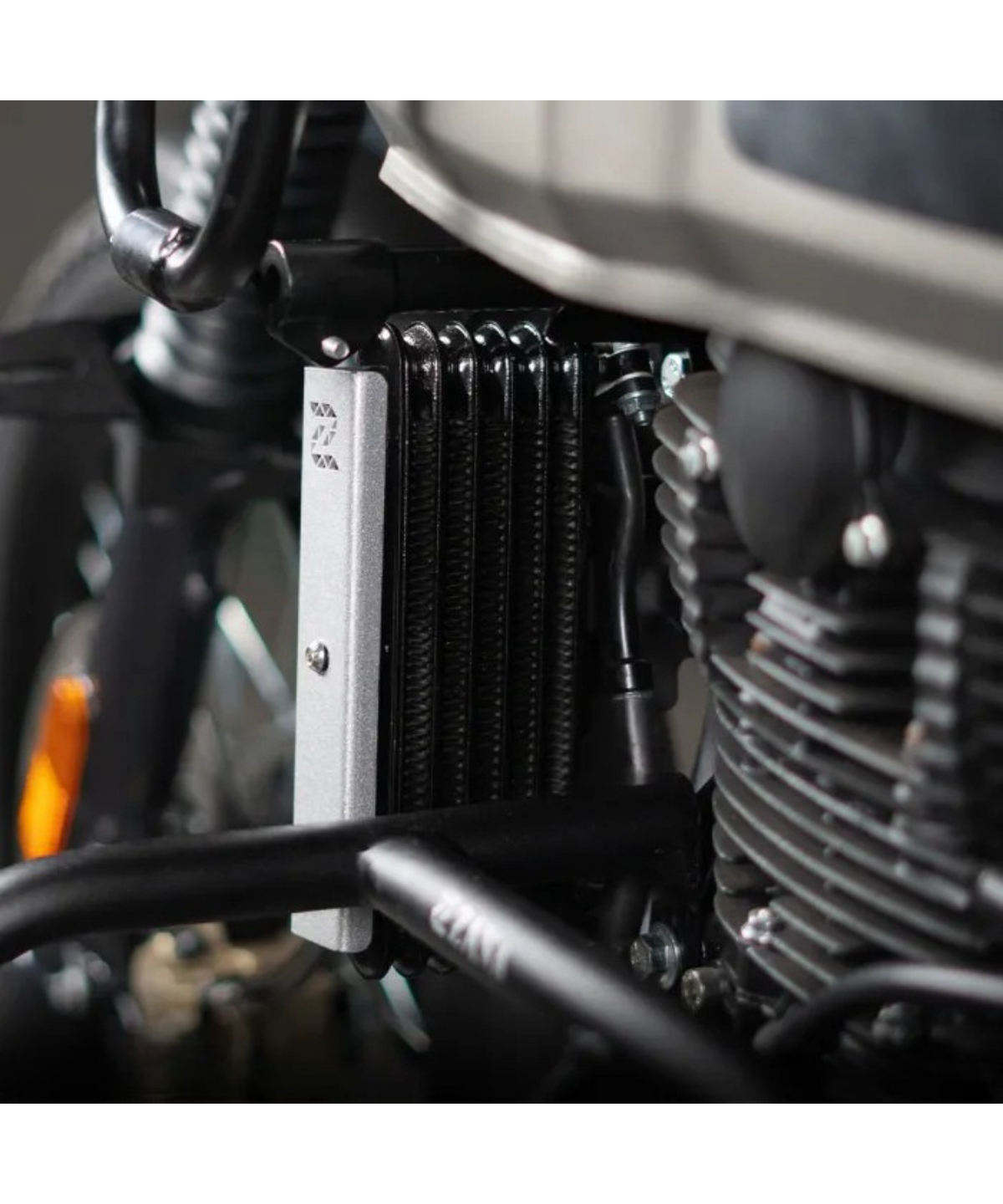 Zana Royal Enfield Himalayan BS3/4/6 / Scram 411 Radiator Guard Honeycomb Aluminium (Half) - Silver - ZI-8207 - Zana