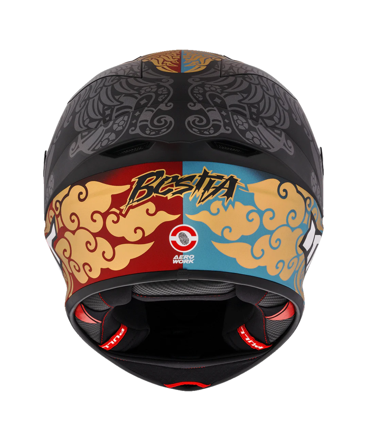 KYT Bastianini IDN REP 2023 Carbon Fiber With Sponsor Helmet (ECE 22.06) - Matt Black Gold