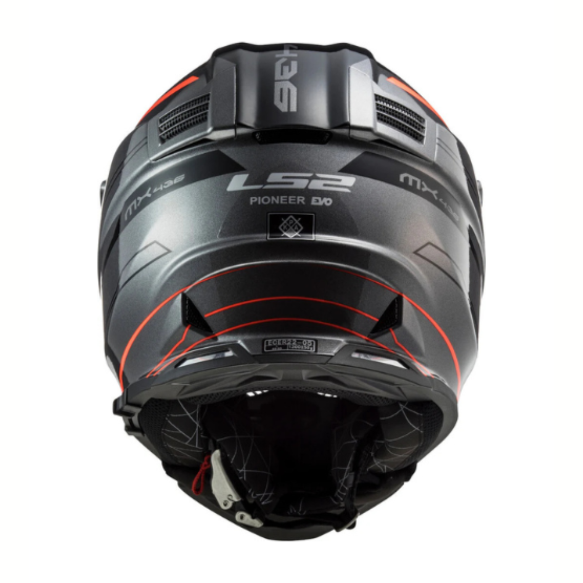 LS2 MX436 Pioneer Evo Dual Sport Helmet - Gloss Knight Titanium Orange - XL (Open Box)