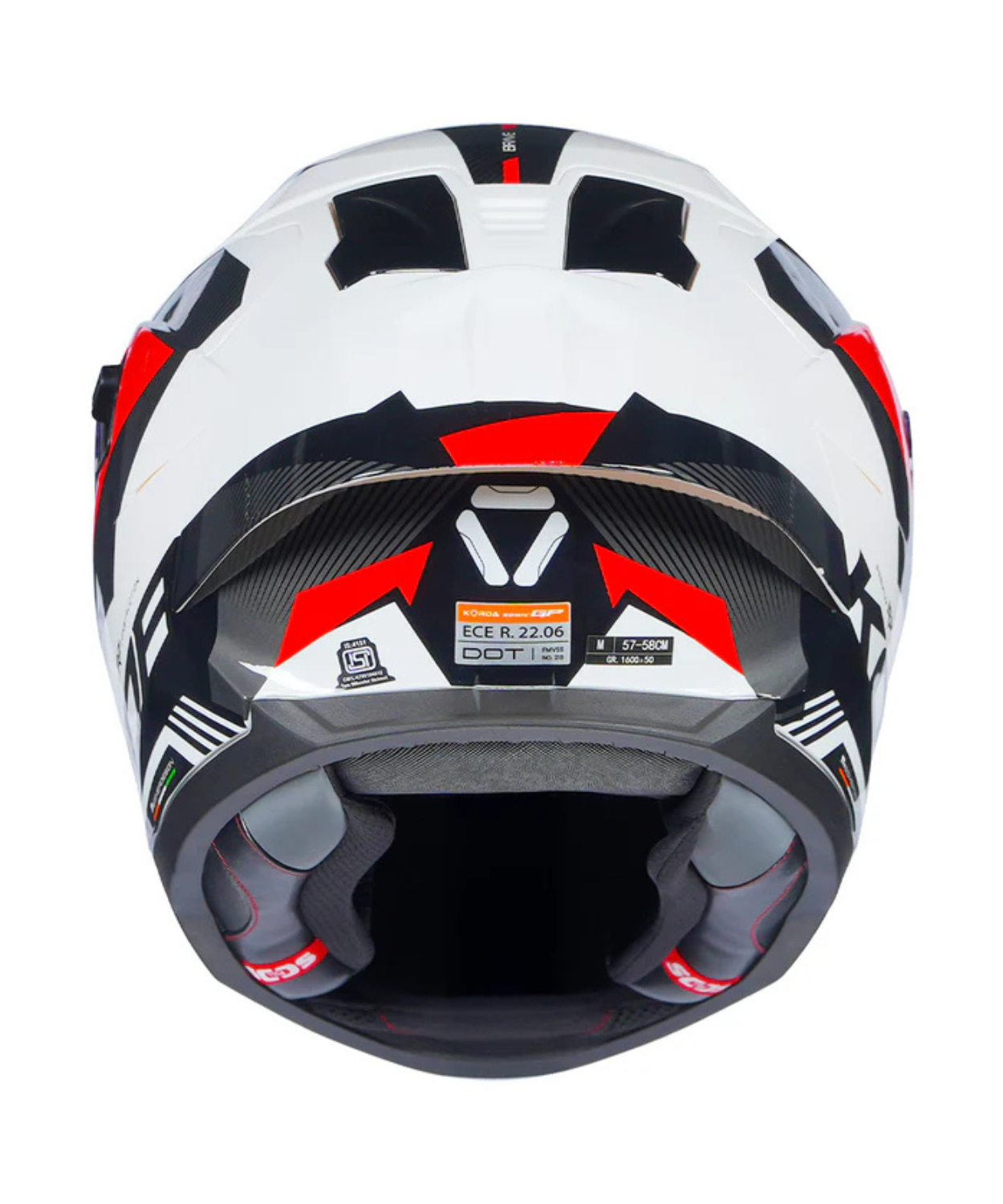 Korda Sonic GP Brave Helmet - Gloss White Red