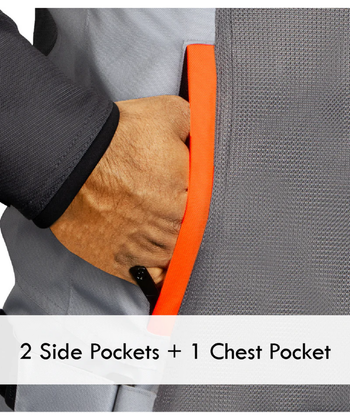 Rynox Air GT 4 CE Certified Class A Riding Jacket - Grey Hi-Viz Orange - Rynox