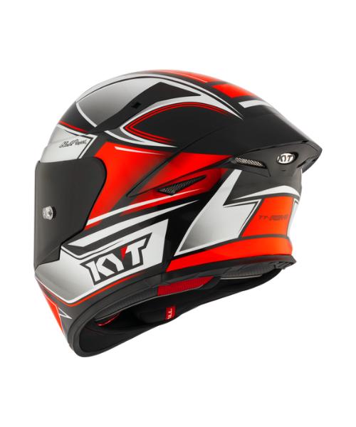 KYT TT-Revo Tourist Helmet - Gloss Red Fluo