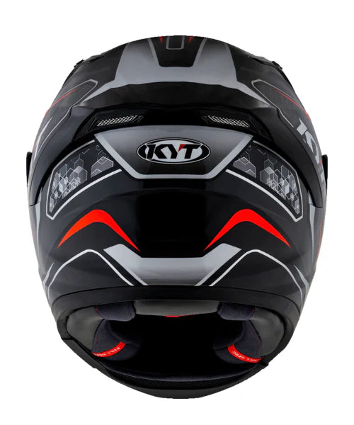 KYT Striker 2V #01 Full Face Helmet - Gloss Black Red