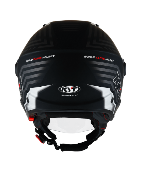 KYT D-City Lucent Helmet - Matt Black Silver - KYT Helmets