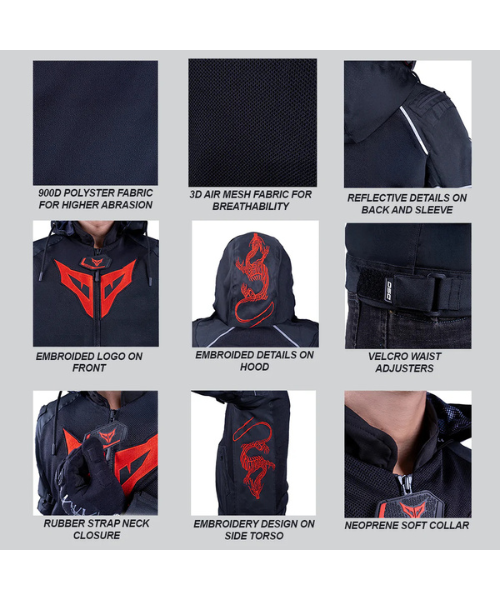 DSG Yakuza Riding Jacket - Black Red