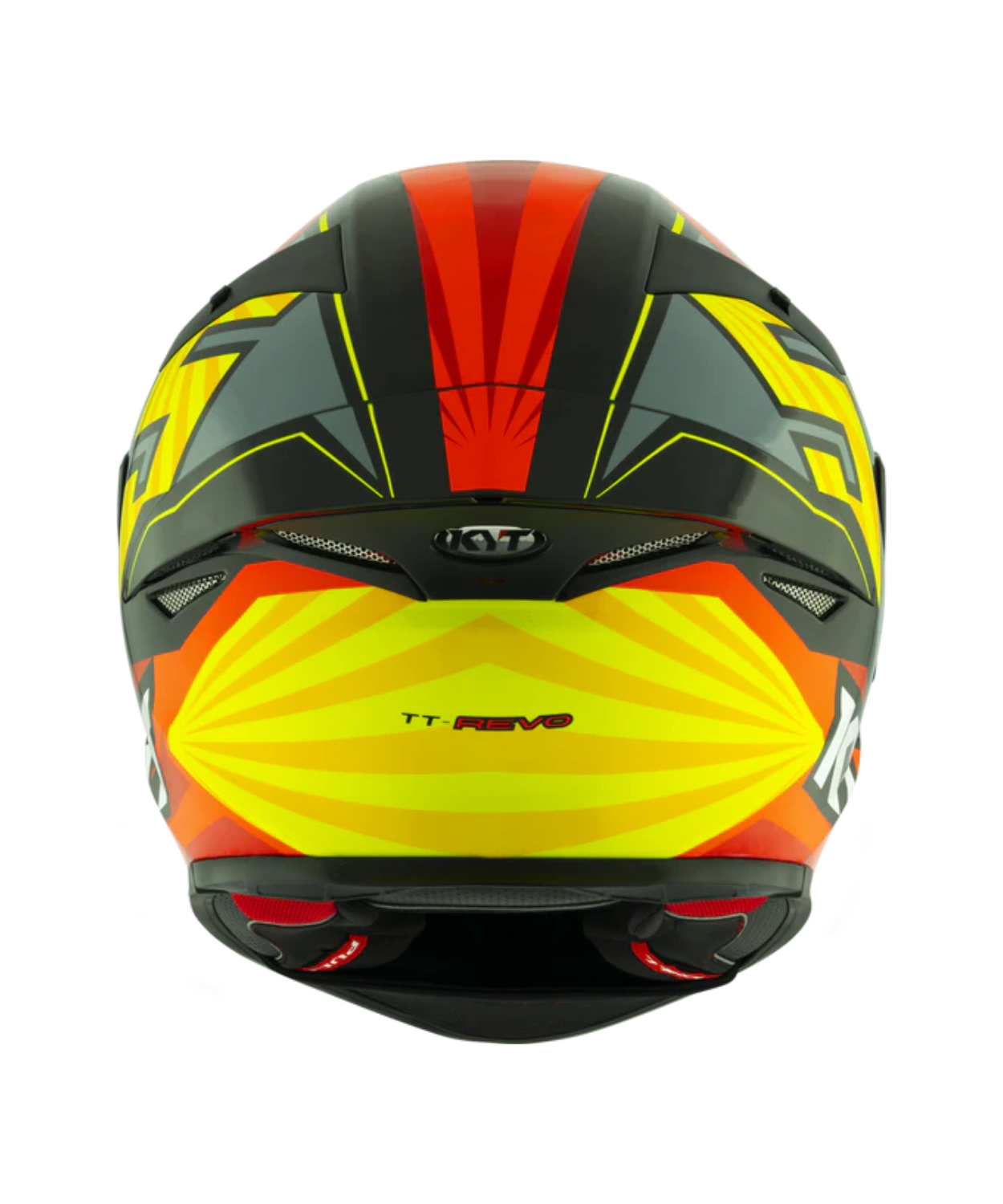 KYT TT-Revo Flux Helmet - Gloss Yellow Orange Grey