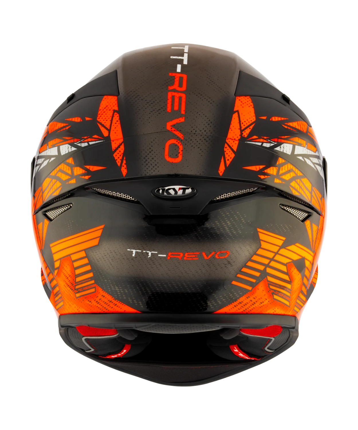 KYT TT-Revo Combustion Helmet - Gloss Black Orange