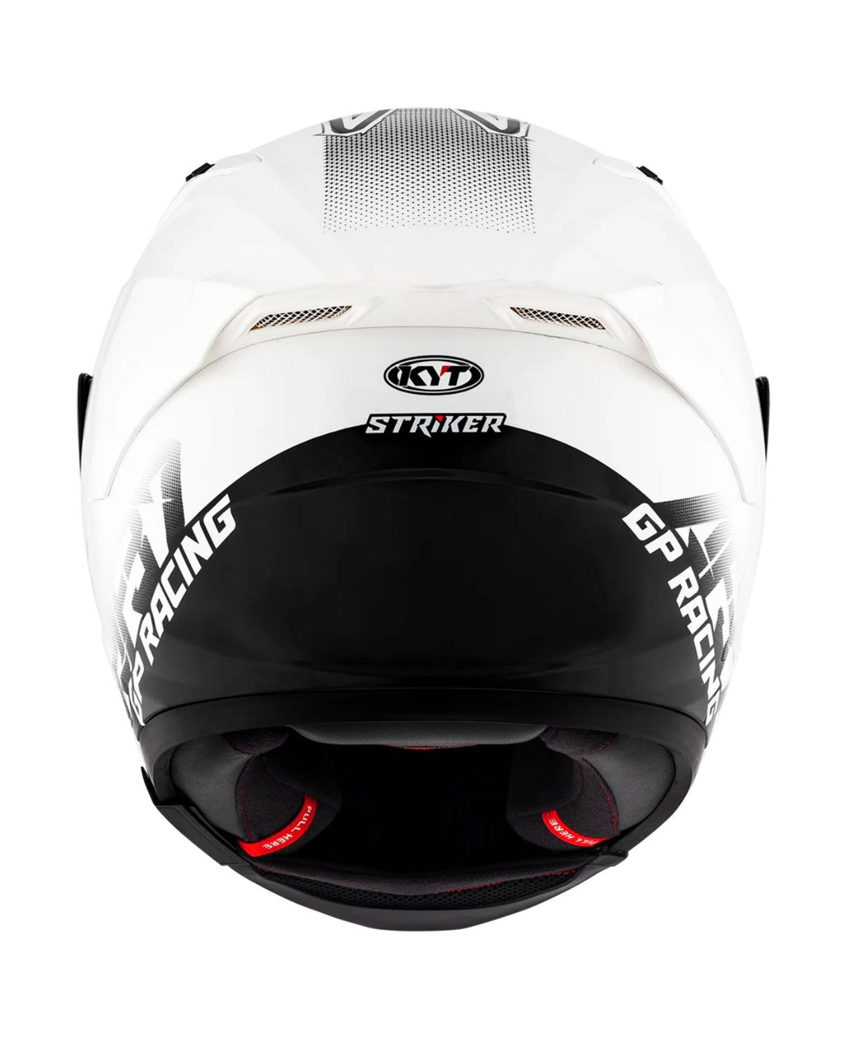 KYT Striker 2V AF37 Livery Full Face Helmet - Gloss Black White
