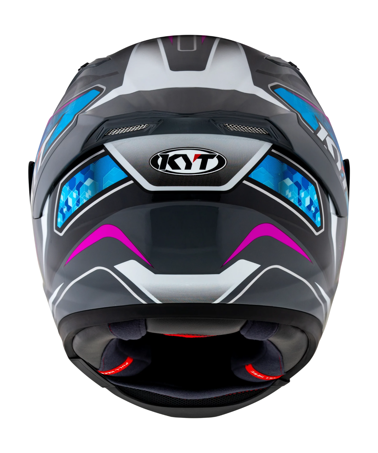 KYT Striker 2V #01 GRL Full Face Helmet - Gloss Grey Blue