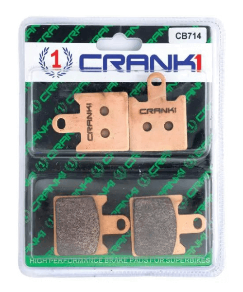 Crank1 Fully Sintered H2 Series Brake Pads for Kawasaki ZX6R ZX 600 - Front (2007- 2012)