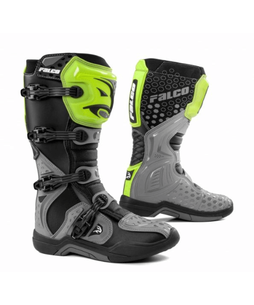 Falco Level Motorcycle Riding Boots - Grey Fluo