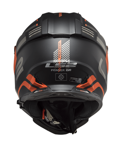 LS2 MX436 Pioneer Evo Dual Sport Helmet - Adventurer Matt Black Orange