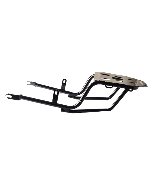 Mad Over Bikes Top Rack with Back Rest & Plate for RE Meteor 350