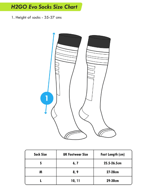 Rynox H2GO Evo Waterproof Socks - Black Blue