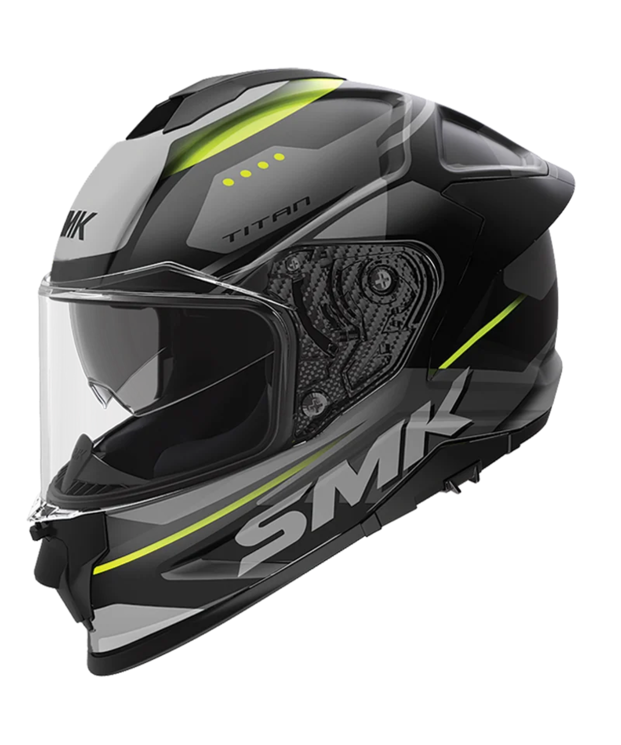 SMK Titan Sporter Graphic GL264 Full Face Helmet - Gloss Black Grey Green
