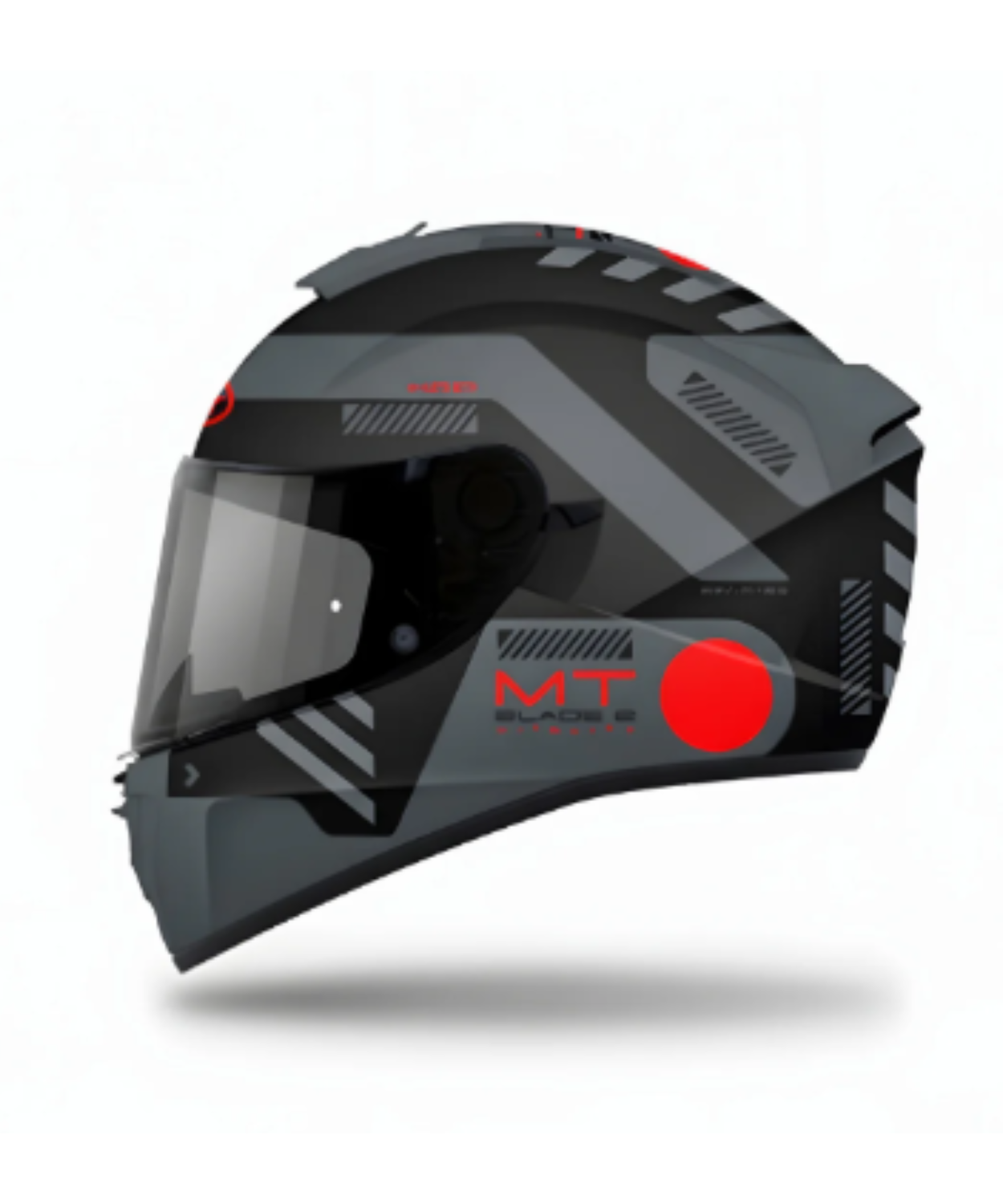 MT Blade 2 SV Vitality B5 Helmet - Gloss Black Grey Red