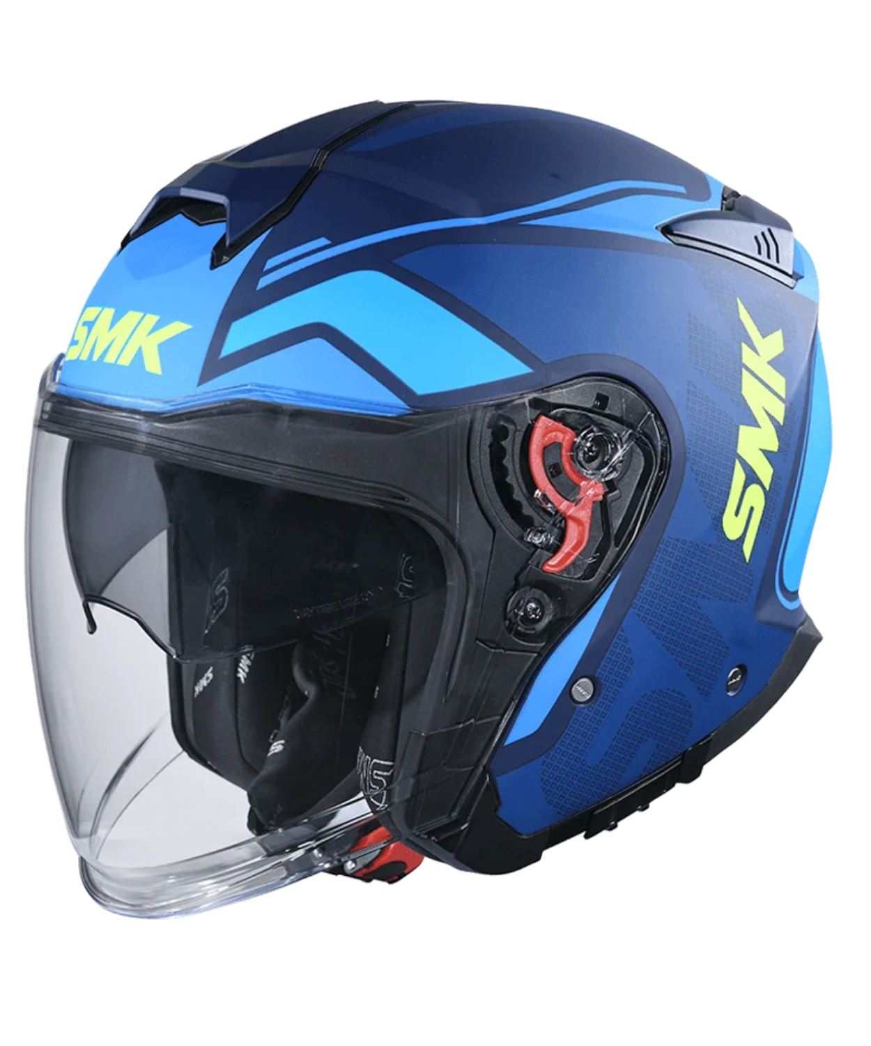 SMK GTJ Tourer GRPS GL545 Half Face Helmet - Gloss Blue