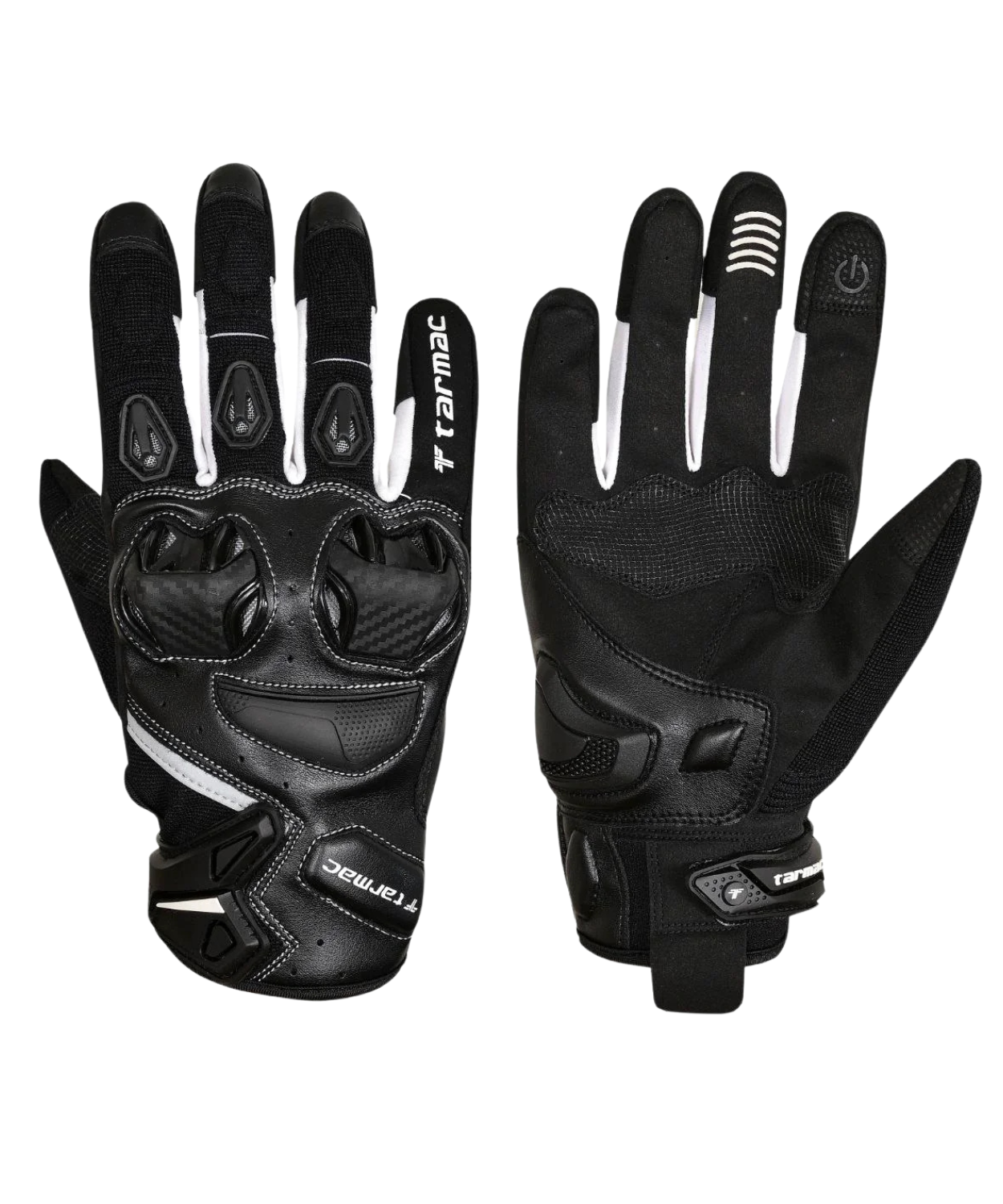 Tarmac Fuse Riding Gloves - Black White