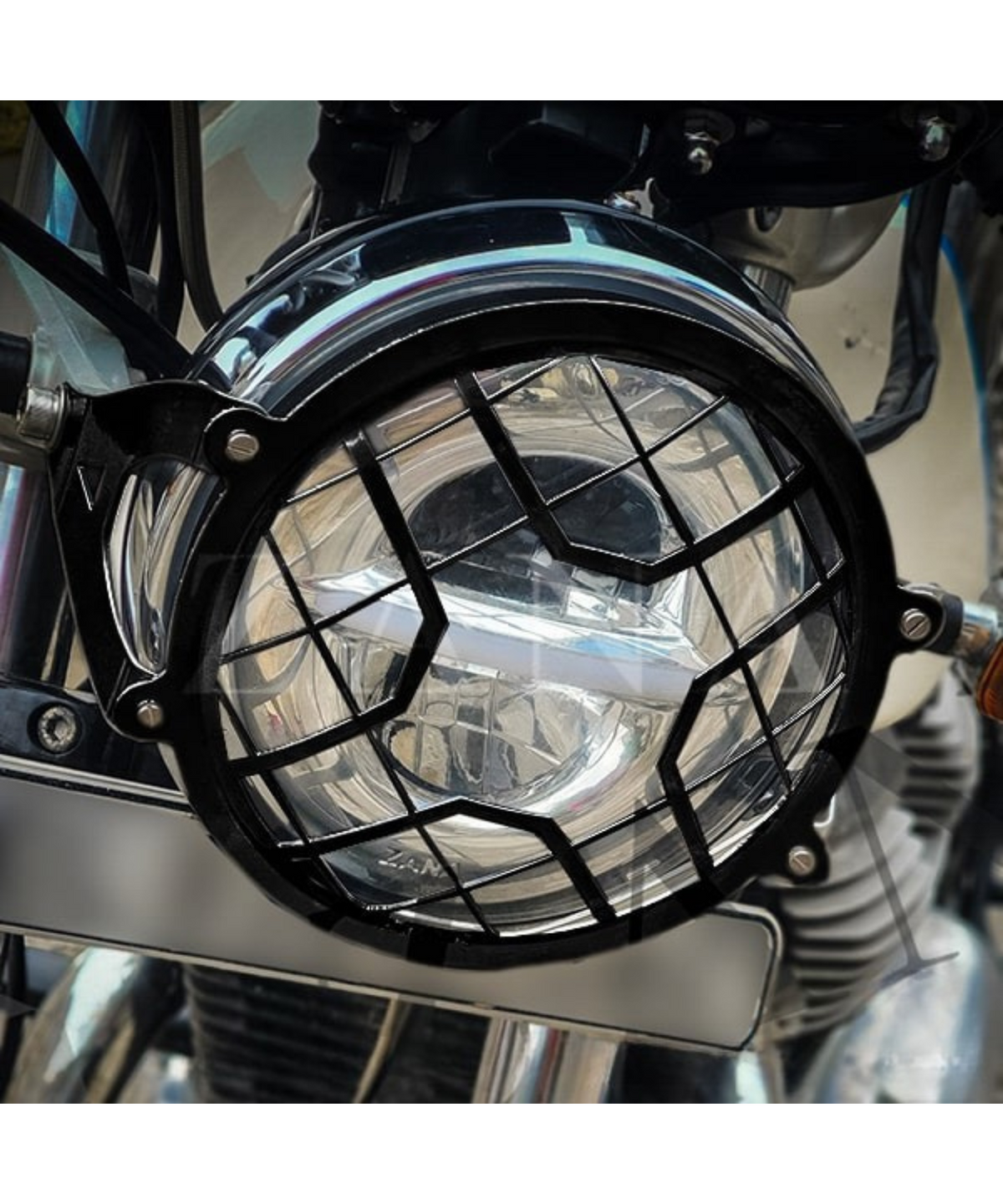 Zana Royal Enfield Interceptor 650 / Continental GT 650 Headlight Grill T4 (A) - Black - ZI-8023 - Zana