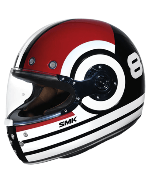 SMK Retro Ranko GL213 Red White Helmet