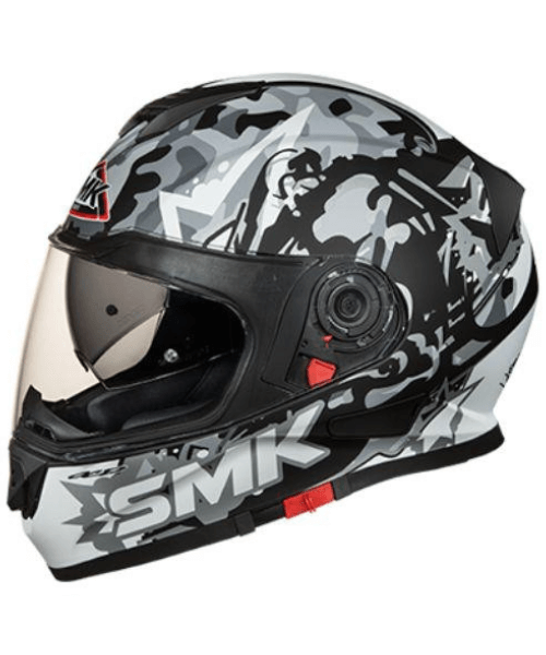 SMK Twister Attack Full Face Helmet MA266 Matt Black Grey