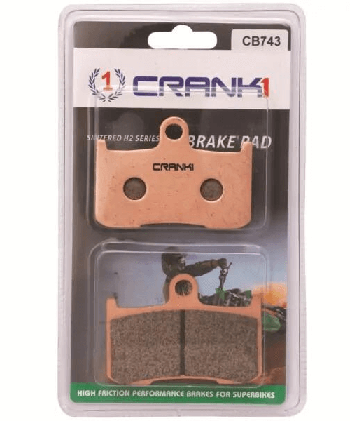 Crank1 Fully Sintered H2 Series Brake Pads for Indian Chief Tain / Dark Horse - Front (2018 -2019)