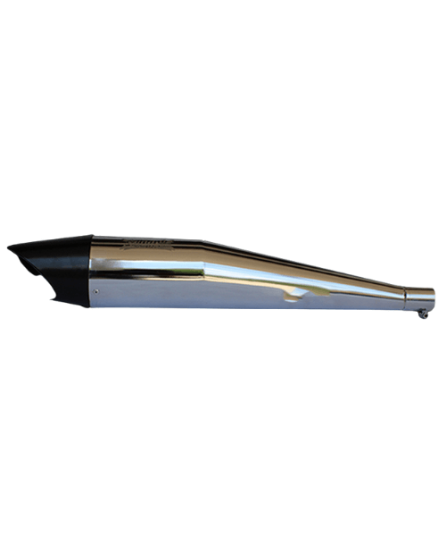 Moto Torque Shark Exhaust - Chrome and Black
