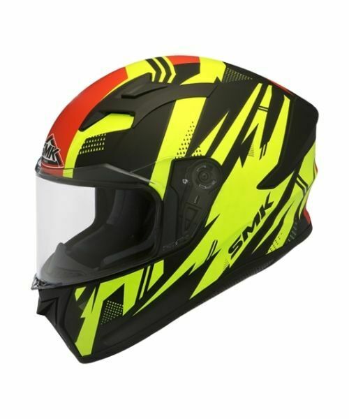 SMK Stellar Trek Gloss Black Fluorescent Yellow (GL243) Helmet
