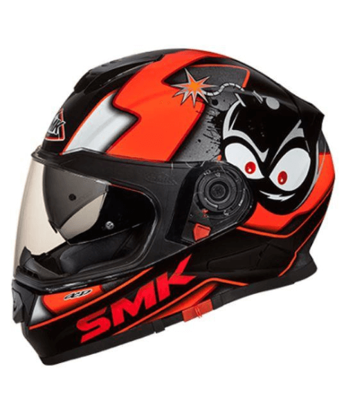 SMK Twister Cartoon Full Face Helmet GL271 Glossy Black Orange