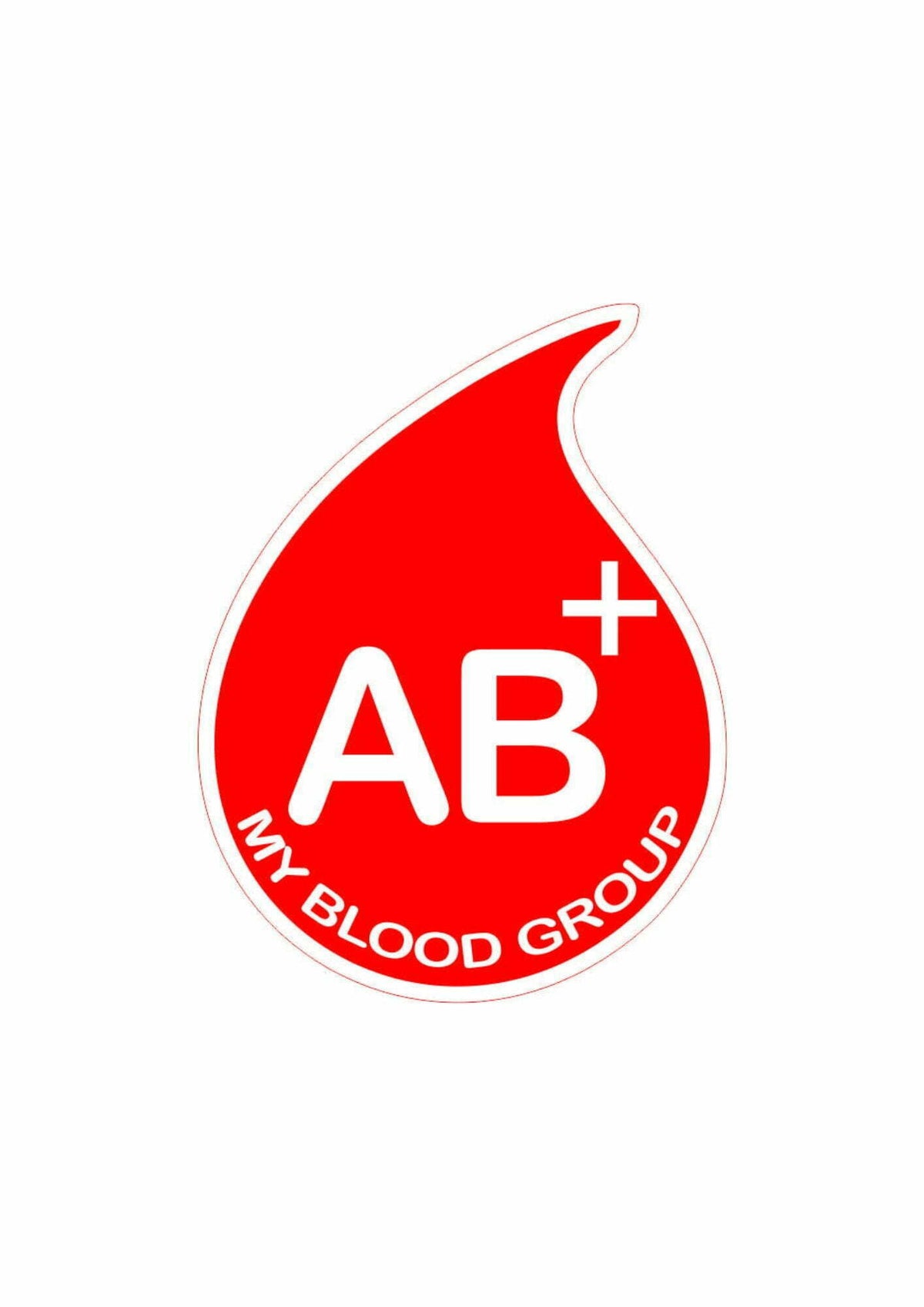 AB Blood Group Sticker