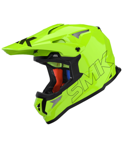 SMK Allterra Fulmine Motorcycle Off Road Helmet Hi Vision HV 420
