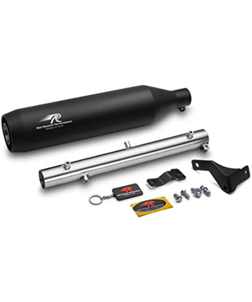 Red Rooster Performance Polestar Exhaust For Royal Enfield Classic Reborn 350 / Meteor 350 - Black Matte