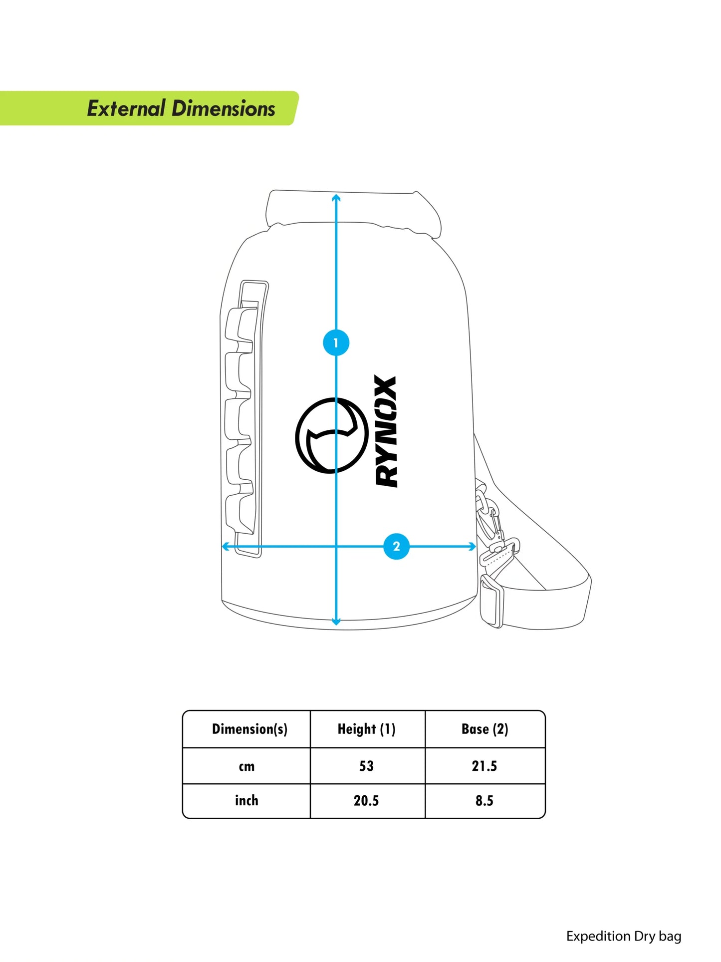 Rynox Expedition Waterproof Dry Bag 2 - Stormproof - Dark Grey
