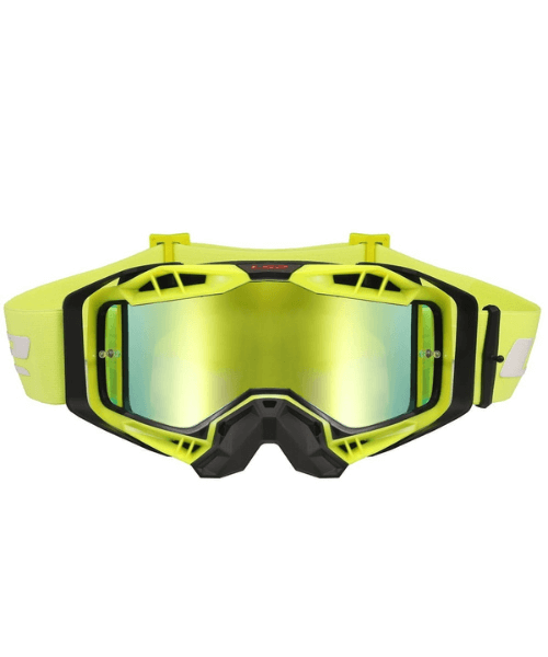 LS2 Aura Pro Goggle Black Hiv Yellow With Iridium Visor