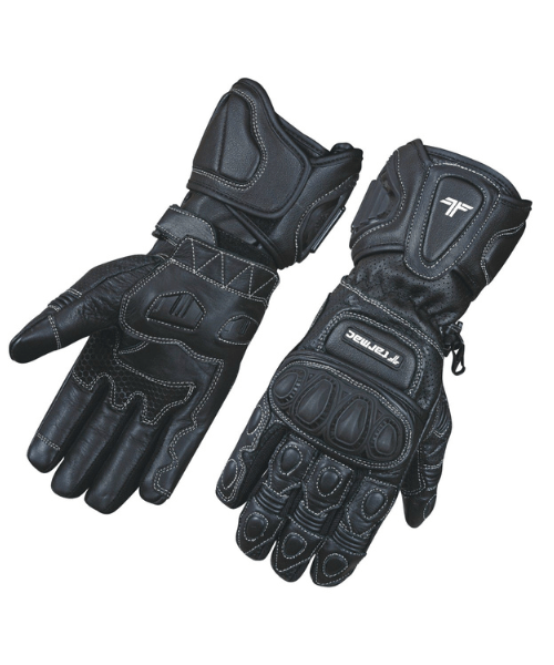 Tarmac Rapid Full Gauntlet Riding Gloves - Black