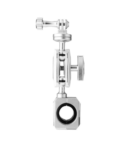 Yellowfin Action Camera Aluminium Alloy Metal Pro Long Mount for GoPro 360 Rotatable Silver - Handlebar Pro Mount-1-1