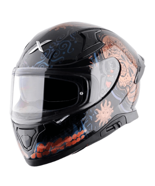 Axor Apex Trance Full Face Helmet - Black Gold