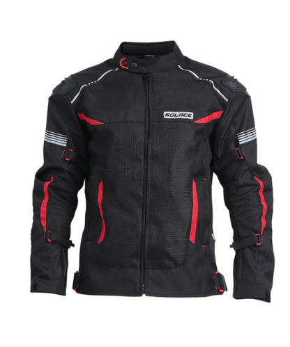 Solace Ramble V2 Motorcycle Riding Jacket - Black Red