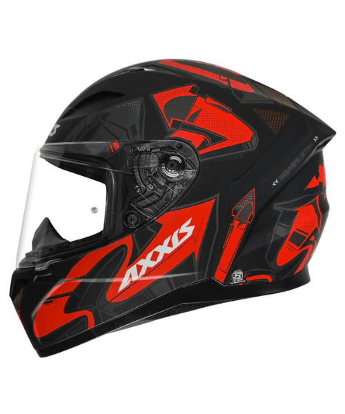 Axxis Segment Arrow B15 Helmet - Matt Fluorescent Red