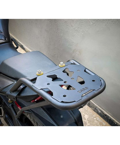 Zana Top Rack with New Plate for Dominar 400 & 250 (2019-22) Compatible with Pillion Backrest Matt Black- ZI-8163