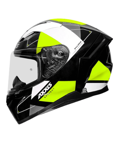 Axxis Segment Switch B3 Helmet - Gloss Black Fluorescent Yellow